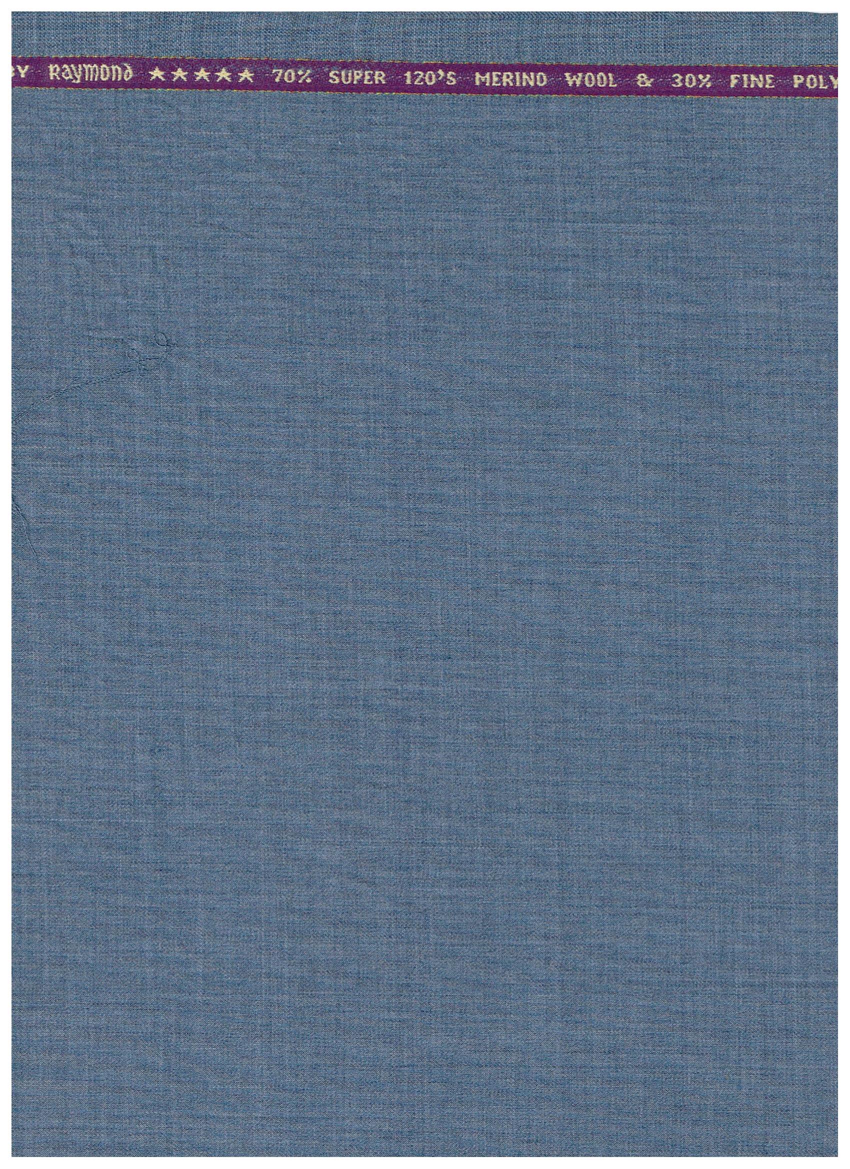 Raymond Blue Polywool Suiting Fabric