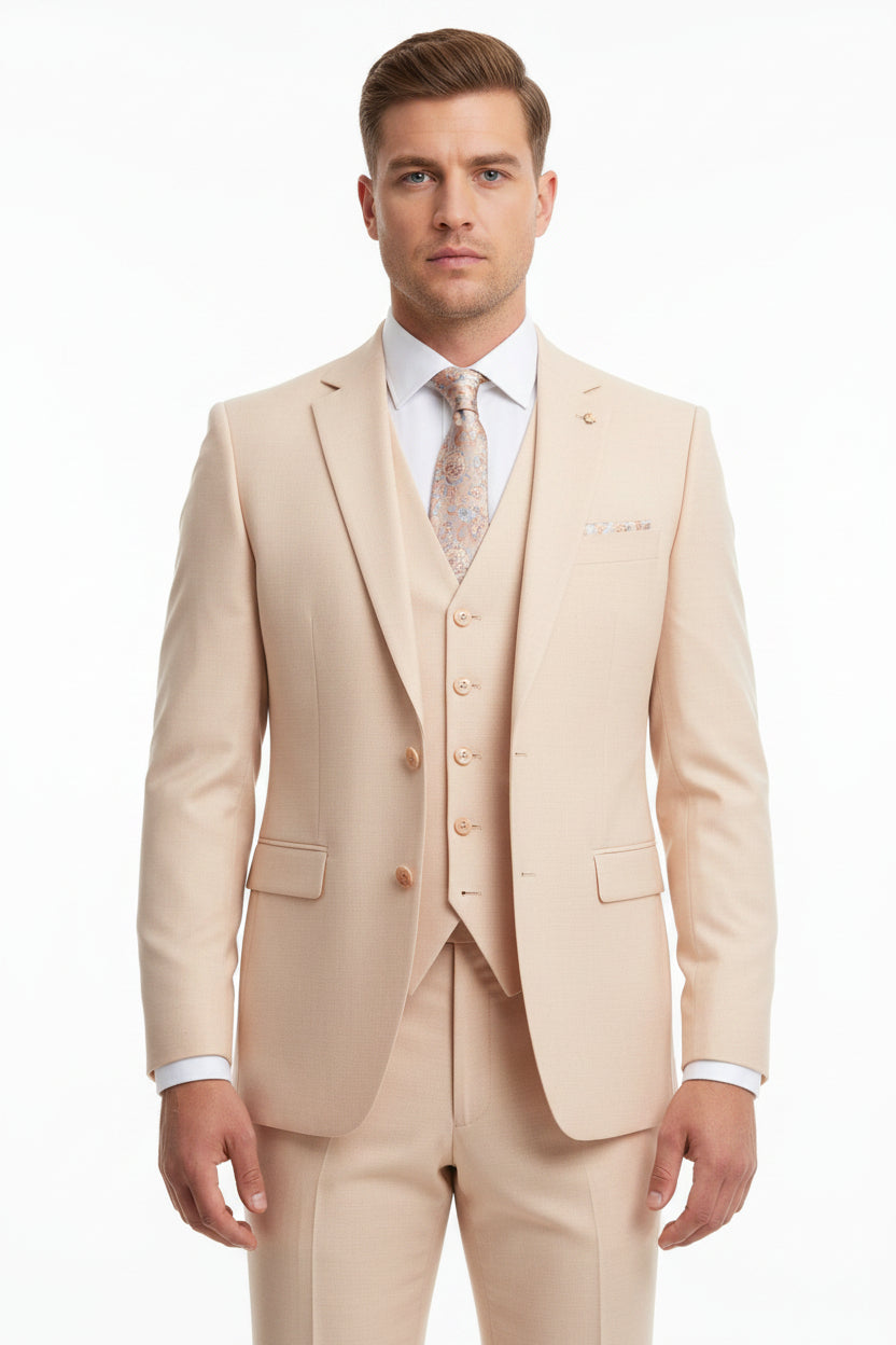 Ivory Raymond Luxurious Unstitched Polywool Trousers and Suiting Fabric, versatile fabric for custom tailoring and formal wear.
