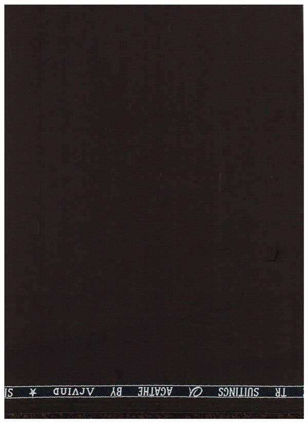 Arvind Terry Rayon Unstitched Suiting Fabric - Coffee Brown