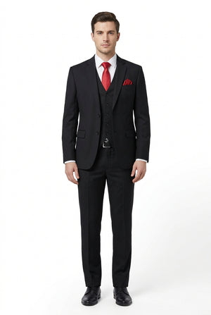 Black Arvind Terry Rayon Suiting Fabric with a smooth texture, ideal for tailored garments and stylish suiting designs.