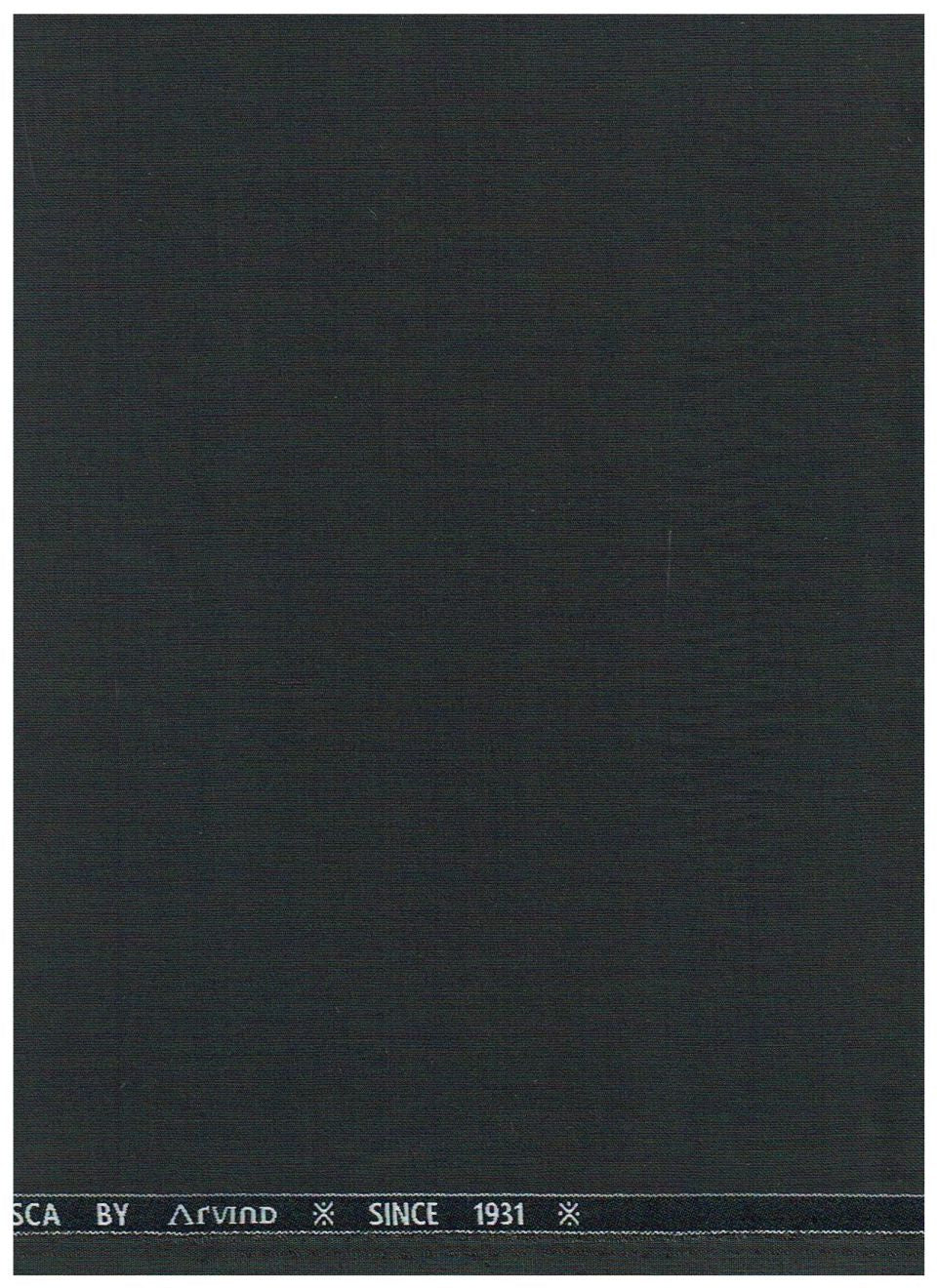 A square black textured panel or mat with a thin white border along the top edge containing small white text.