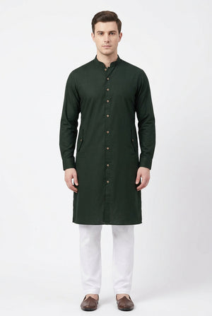 Green Arvind cotton satin shirt fabric with smooth, shiny satin finish and subtle cotton texture, ideal for stylish shirts.