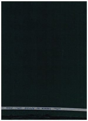 Green Arvind Cotton Satin shirt fabric with smooth, shiny cotton satin texture, ideal for stylish shirts and apparel.