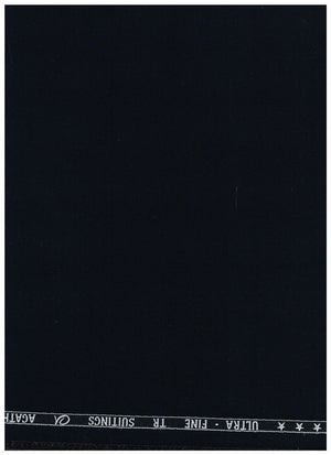 Navy blue Arvind Terry Rayon Suiting fabric with a smooth texture, ideal for elegant suits and traditional garments.