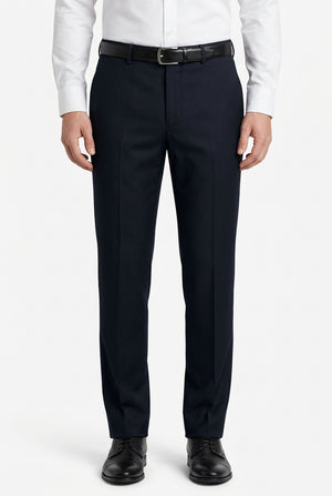 Navy blue Arvind Terry Rayon Suiting Fabric, high-quality textile with smooth texture and vibrant color for tailoring.