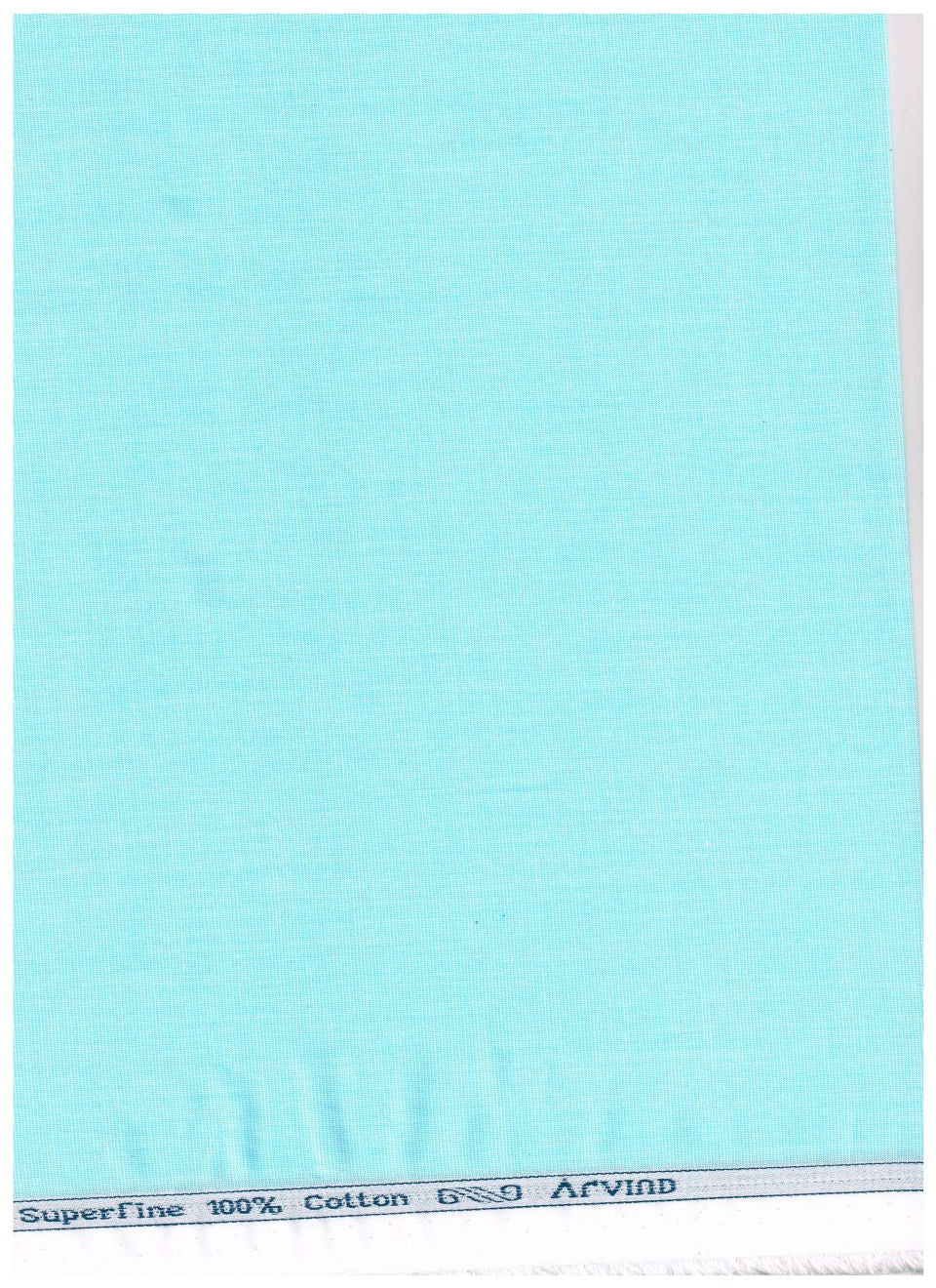 Arvind Cotton shirt Fil-a-fil aqua blue shirt fabric
