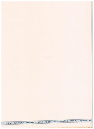 Peach cotton satin shirting fabric by Arvind, featuring smooth, glossy texture, ideal for stylish men's or women's shirts.
