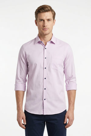 Arvind tresca giza cotton lavender readymade shirt