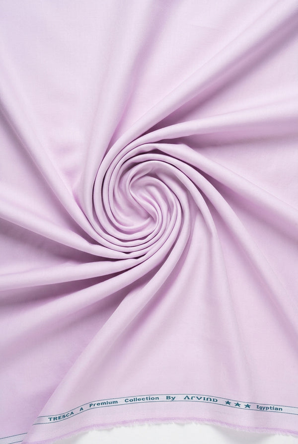 Arvind tresca giza cotton lavender color shirt fabric