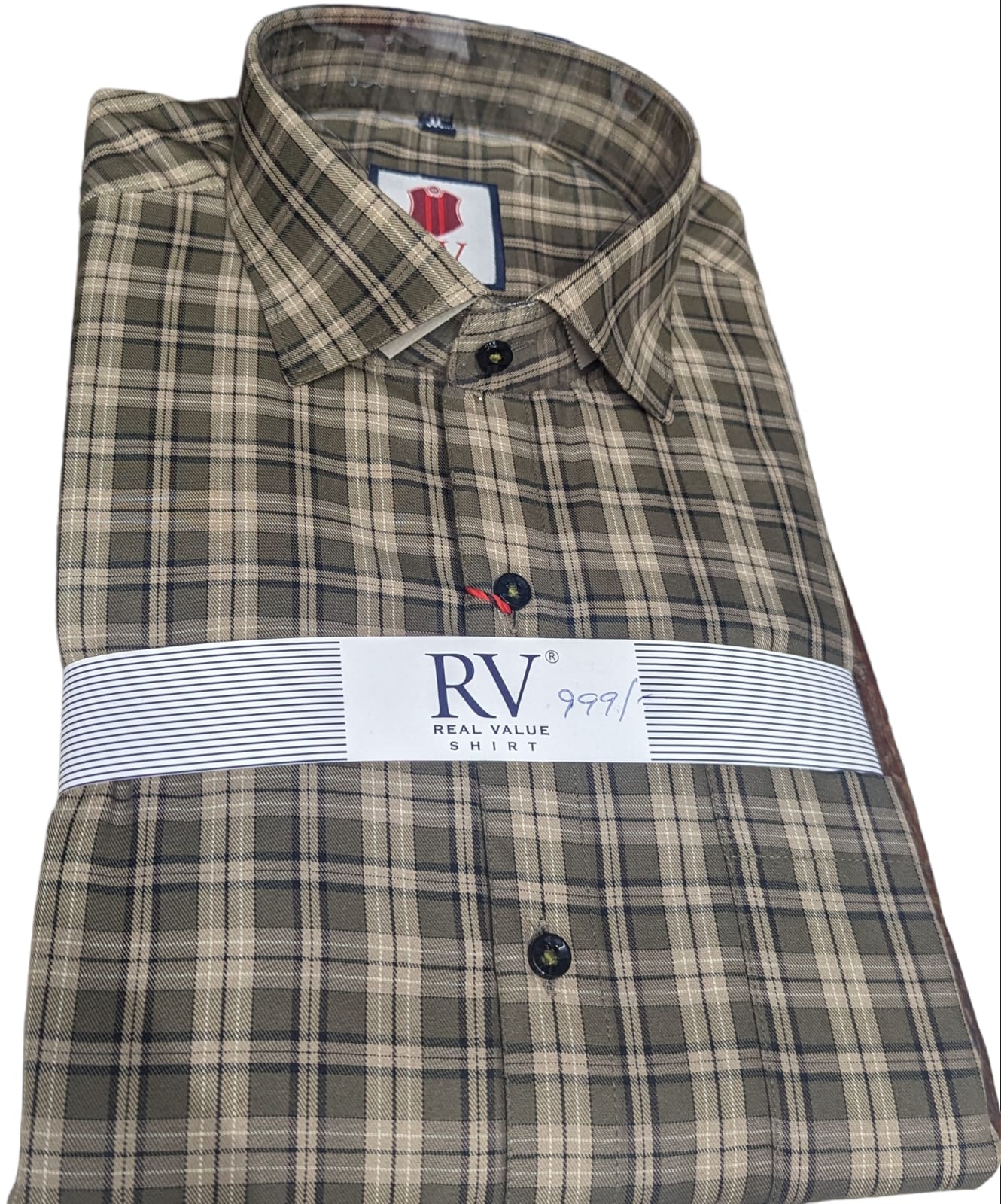 Olive Green Readymade Shirt