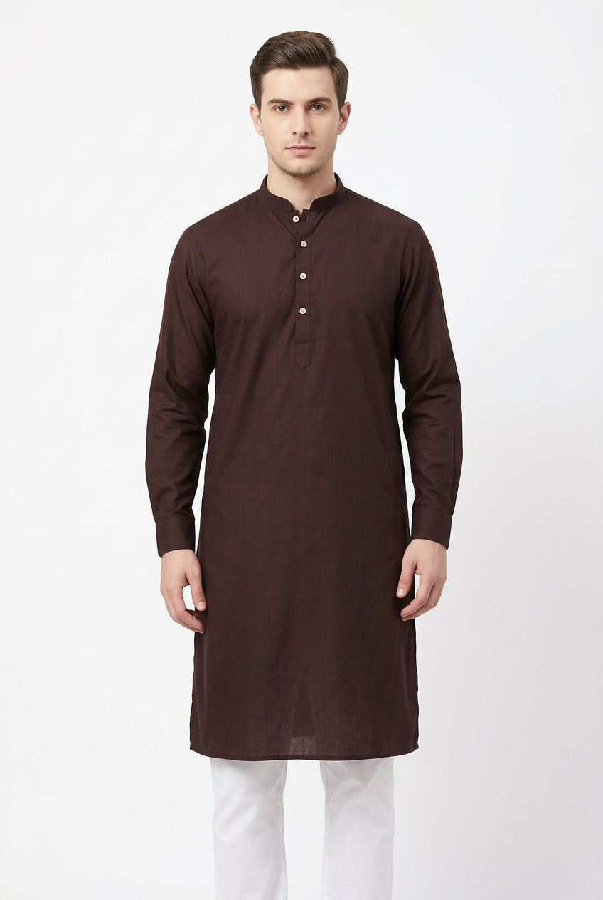 Brown Arvind Cotton Satin Shirt Fabric with smooth satin texture, showcasing soft cotton material and elegant finish.