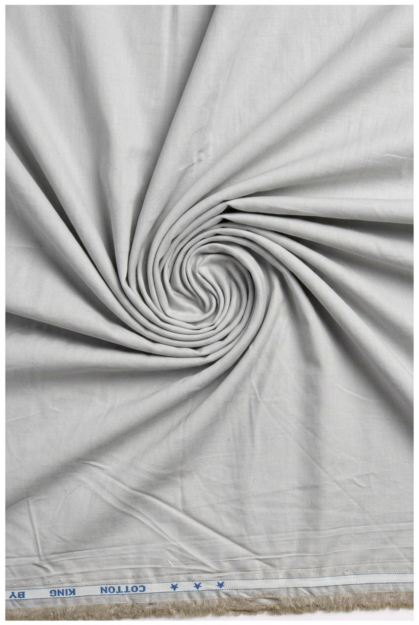 Cotton king light grey shirt farbric