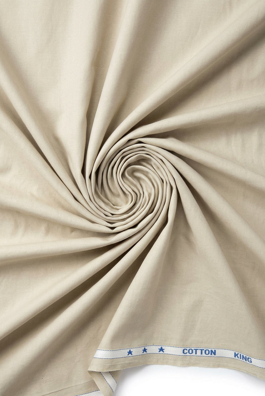 cotton king beige color shirt fabric