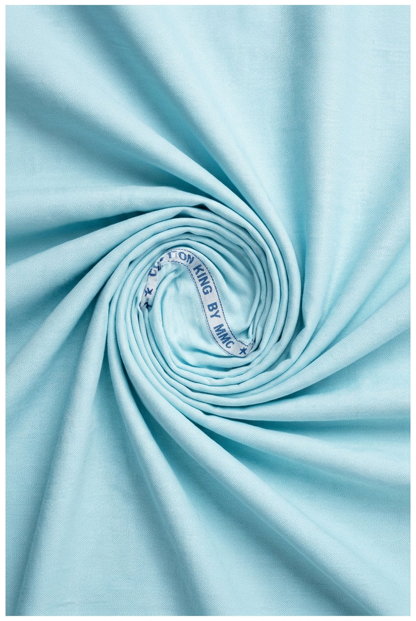 cotton king blue shirt fabric