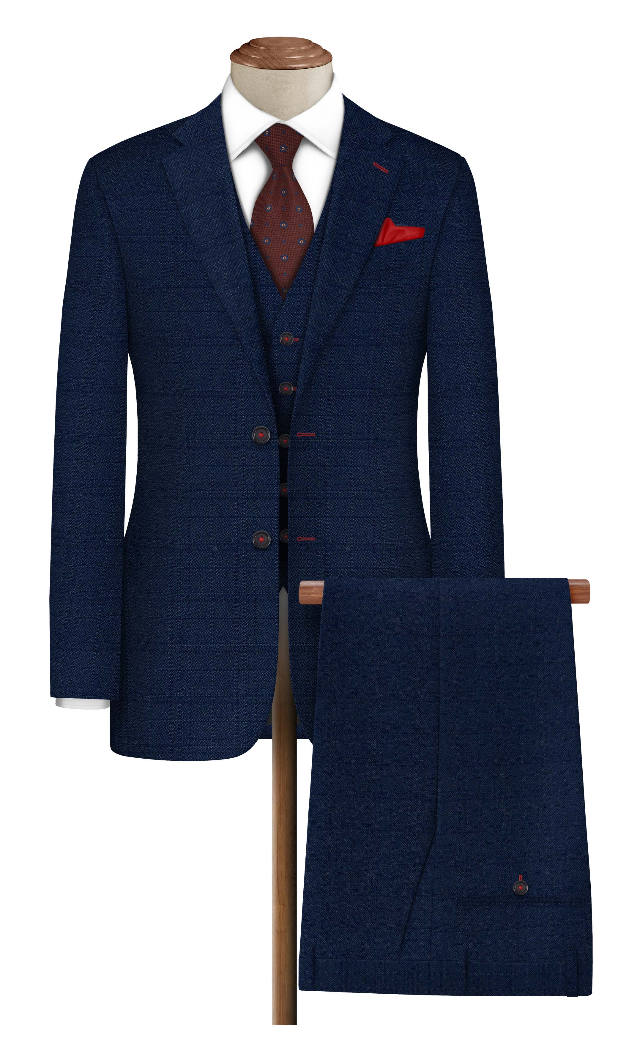 Elevate Your Style With Raymond Unstitched Polyviscose Trousers Fabric ( Royal Blue )