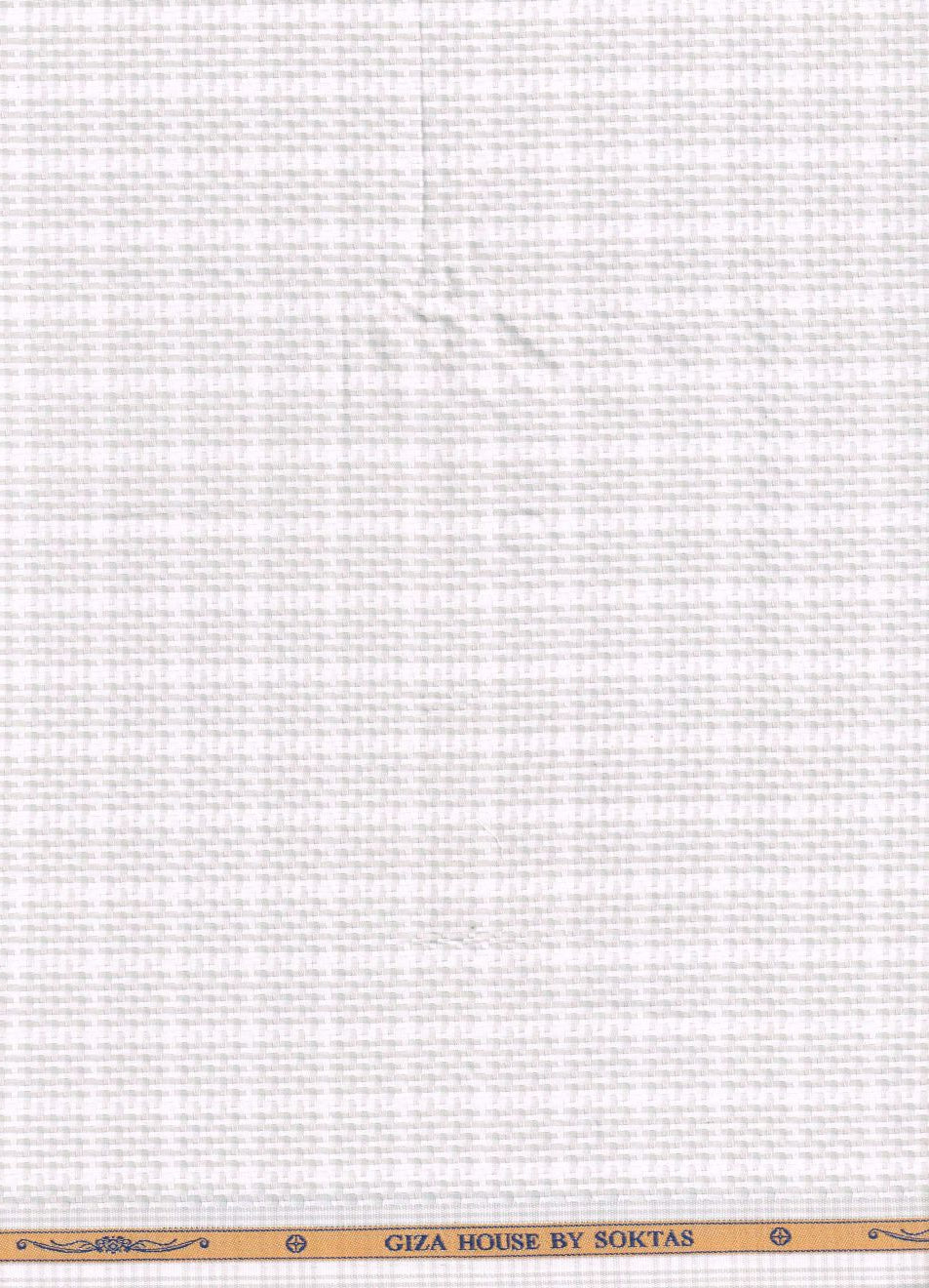 Light Grey Dobby self Checks on white background Soktas shirting fabric