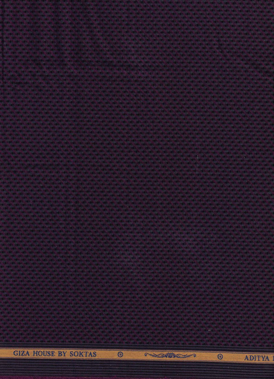 Dark maroon dobby pattern Soktas shirting fabric