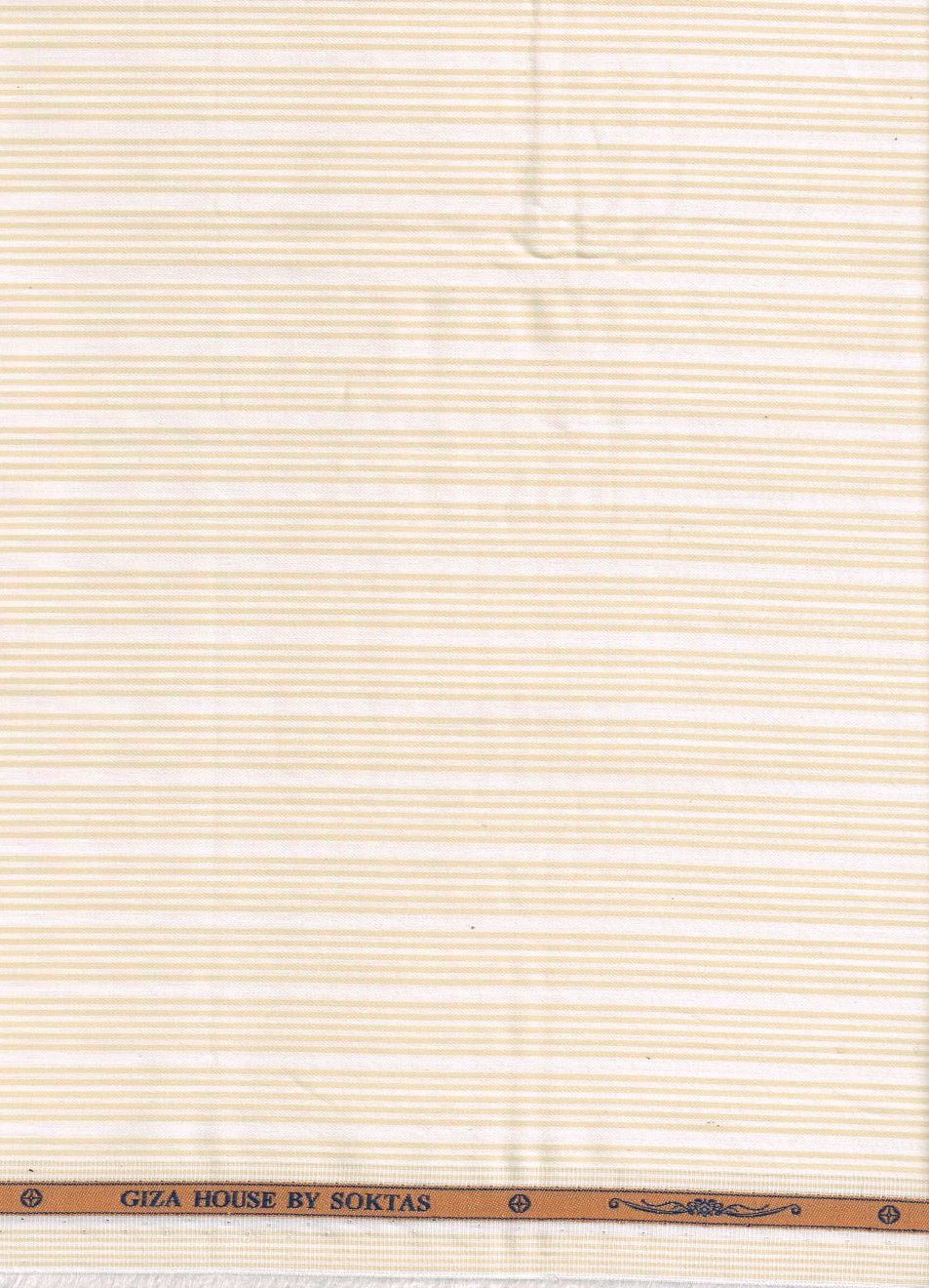 Soktas Giza Cotton Yellow stripe shirt fabric