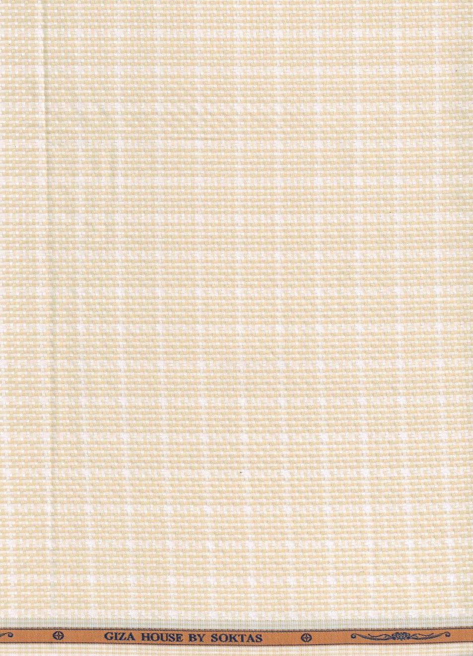 Beige Dobby small checks Soktas shirting fabric