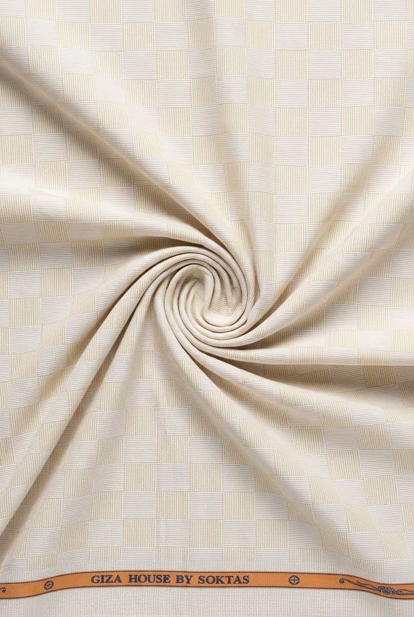 SOKTAS GIZA COTTON SELF CHECKS SHIRT FABRIC