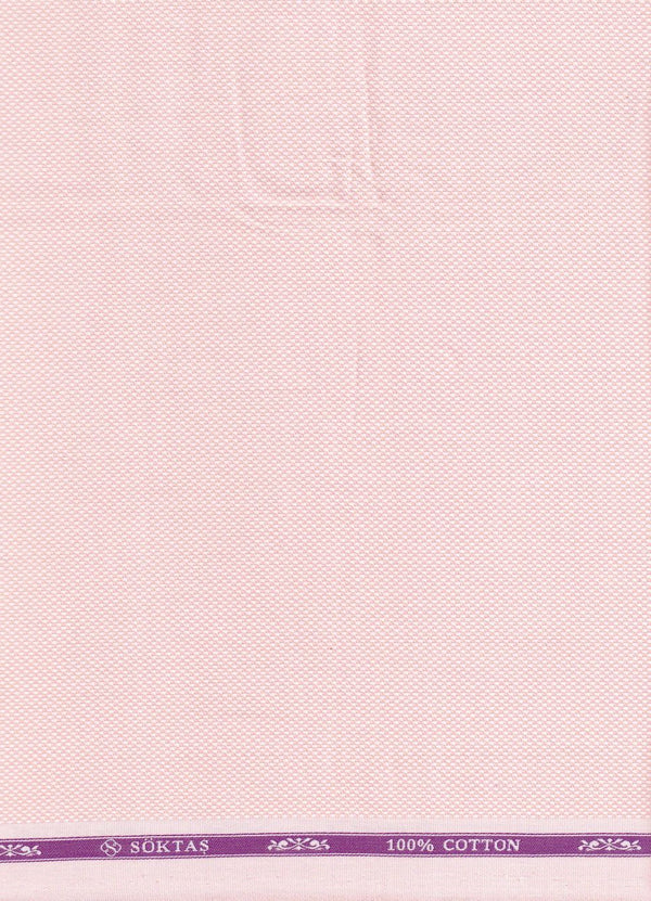 Soktas Giza Cotton Dobby light pink Shirt fabric