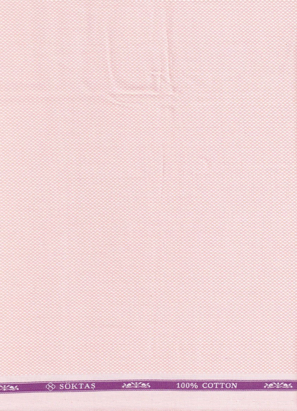 Soktas Giza Cotton Dobby light pink Shirt fabric