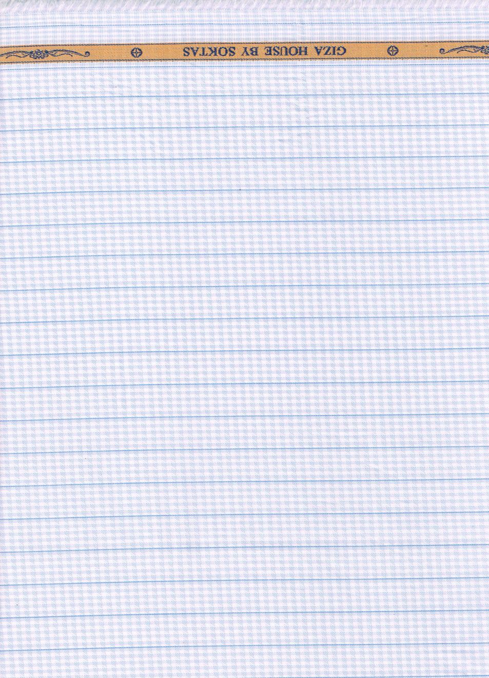 BLue Stries on white micro check background Soktas shirting fabric