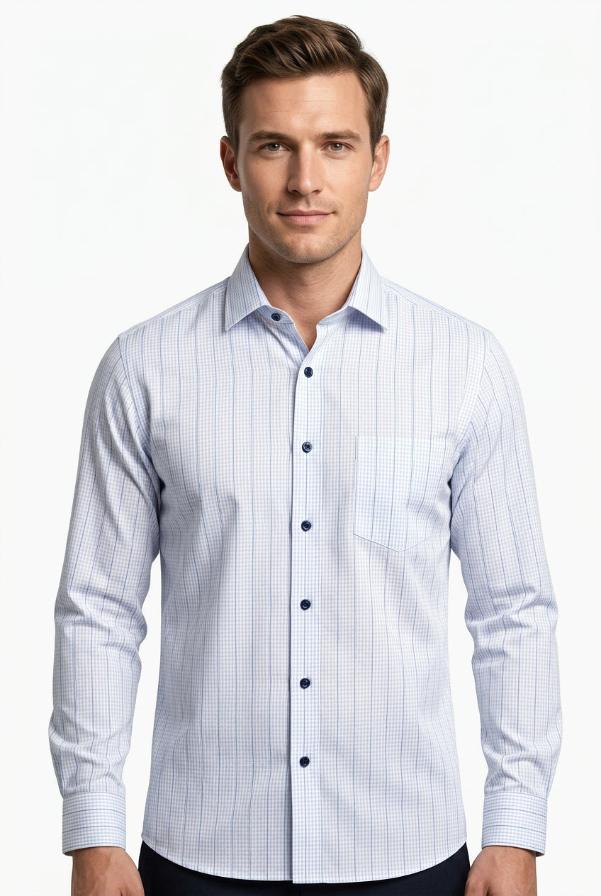 soktas giza cotton stripe dobby shirt fabric sold by mensfabric.com