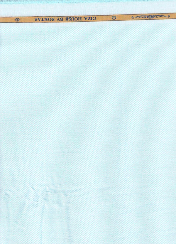 Aqua Blue plain dobby Soktas shirting fabric