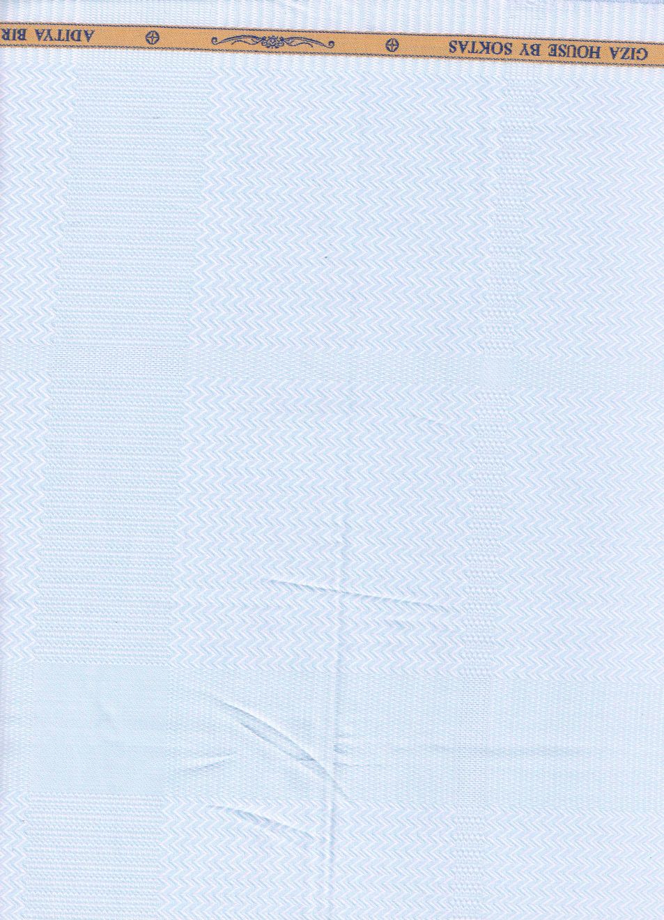 Light blue Dobby self Checks Soktas Shirting Fabric