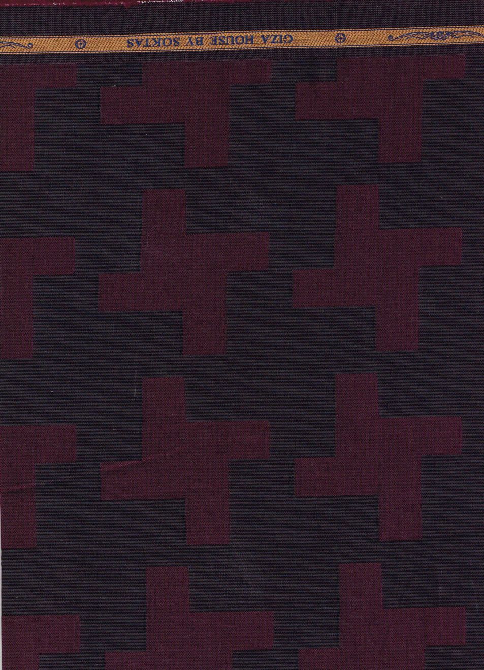 Dark Maroon Jacuard pattern Soktas shirting fabric