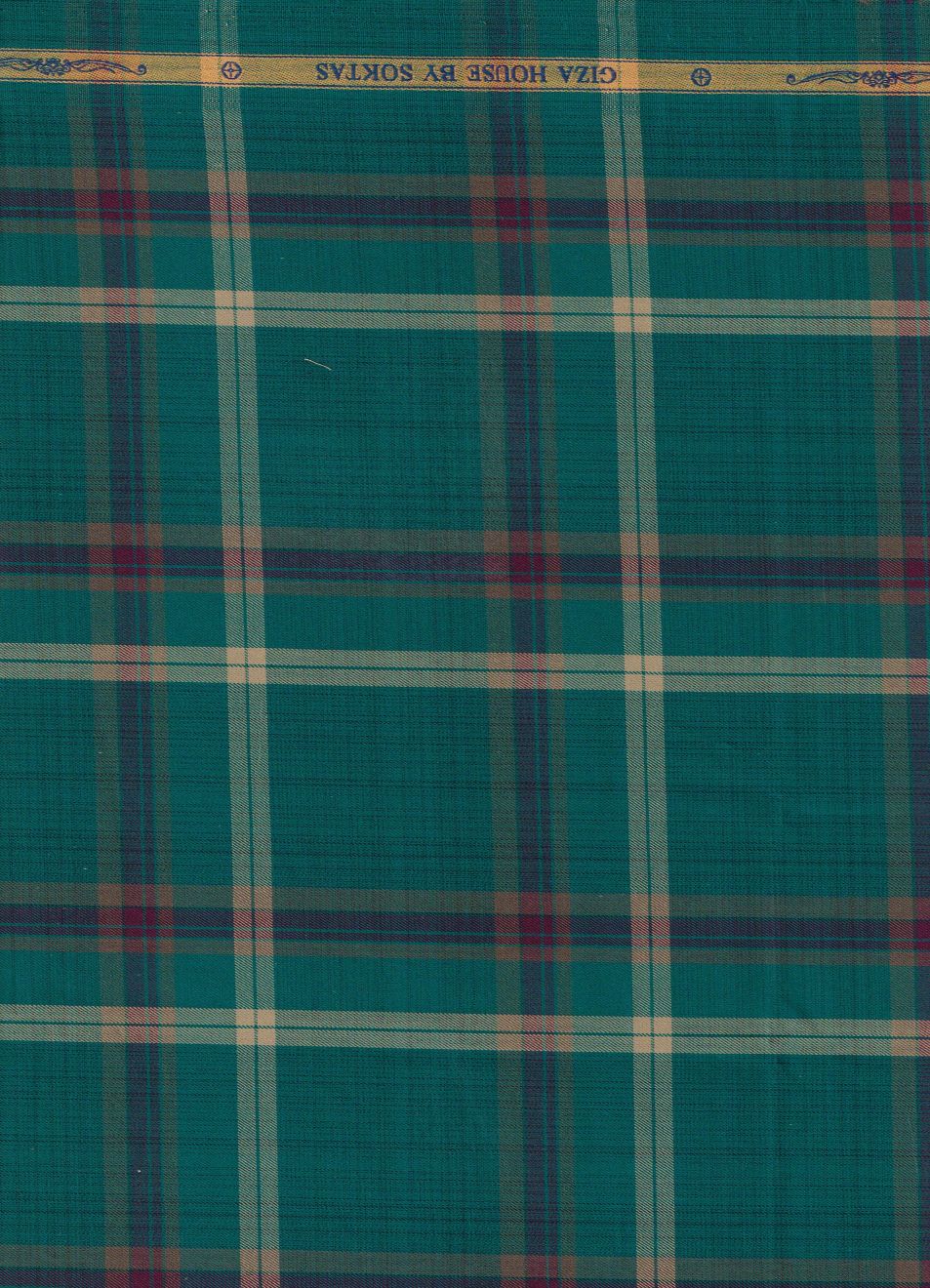 Green Multi coloured checks Soktas shirting fabric