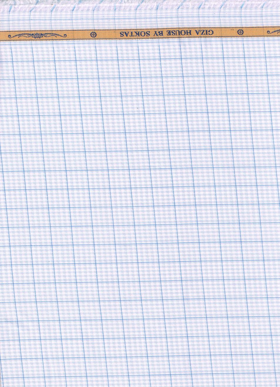 Blue Checks on white background Soktas shirting fabric