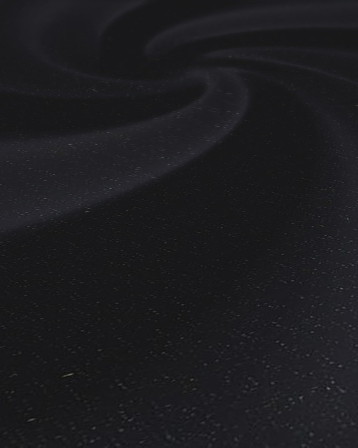 Raymond Terry Rayon Suiting Fabric Black - weave close-up with draped swirl