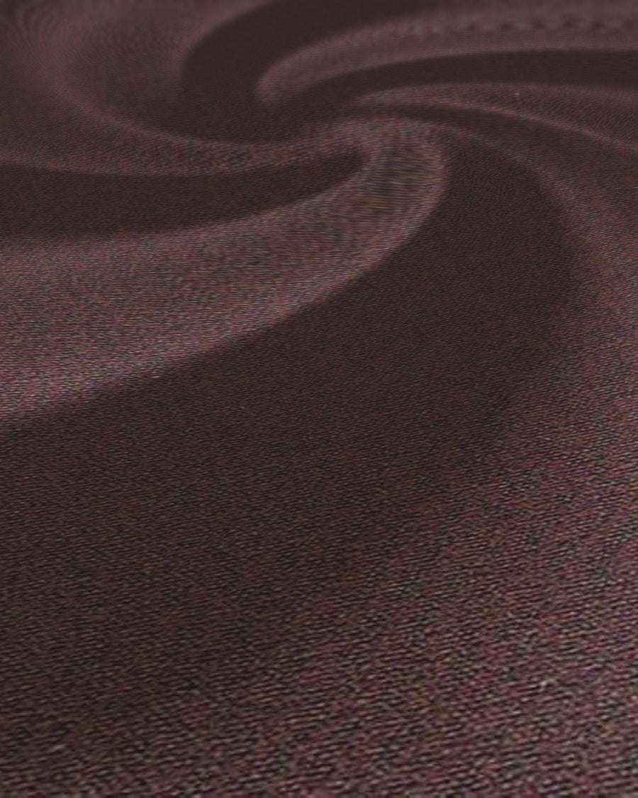 Arvind Cotton Satin Shirt Fabric Brown - weave close-up with draped swirl