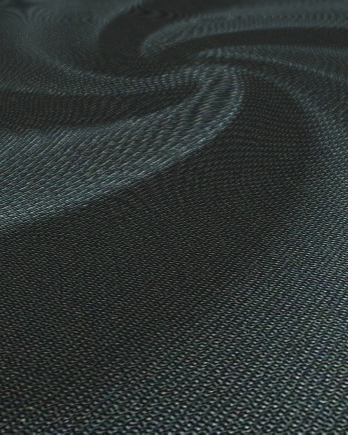 Arvind Terry Rayon Suiting Fabric Dark Green - weave close-up with draped swirl
