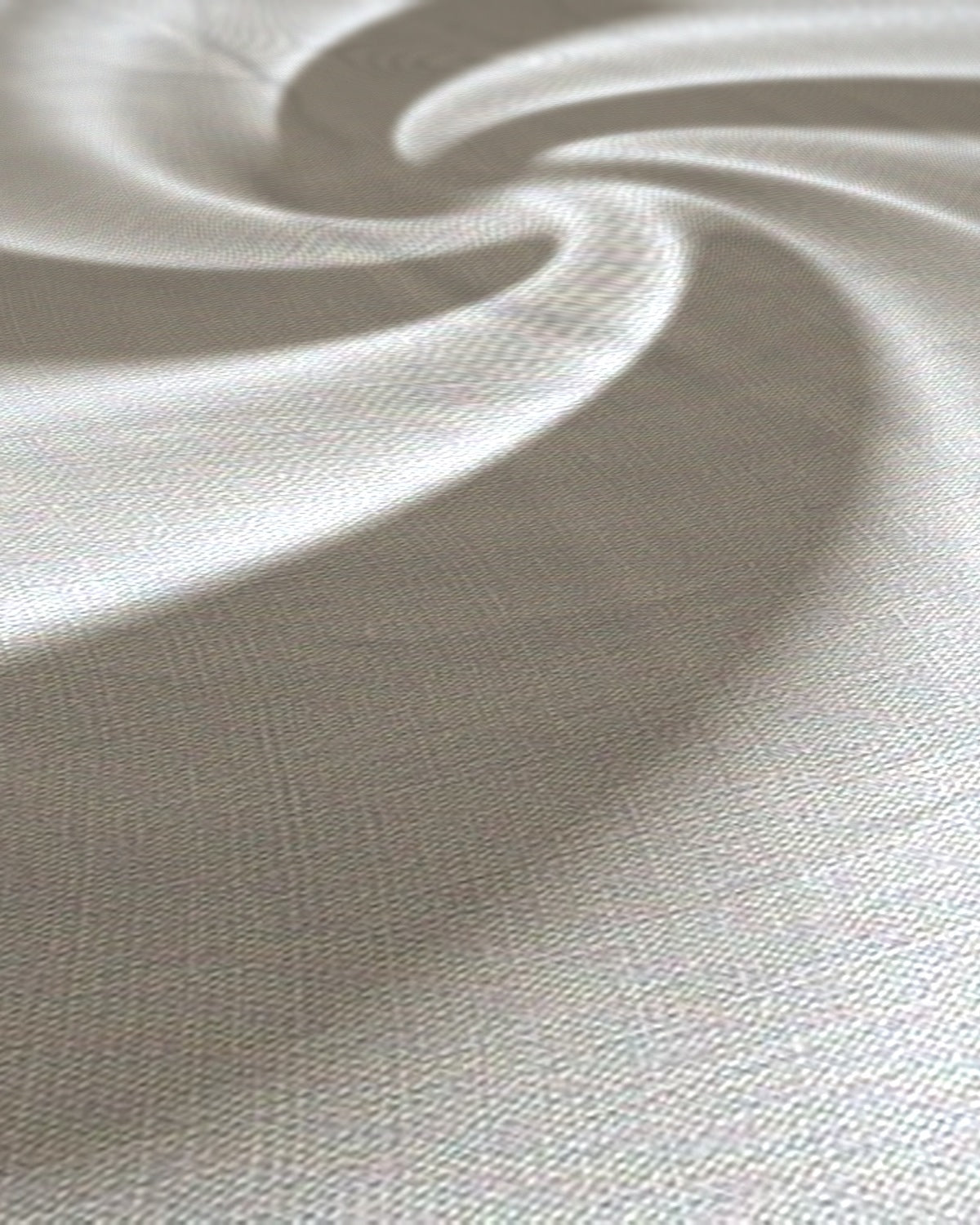 Cotton Shirting Fabric Light Grey - weave close-up with draped swirl