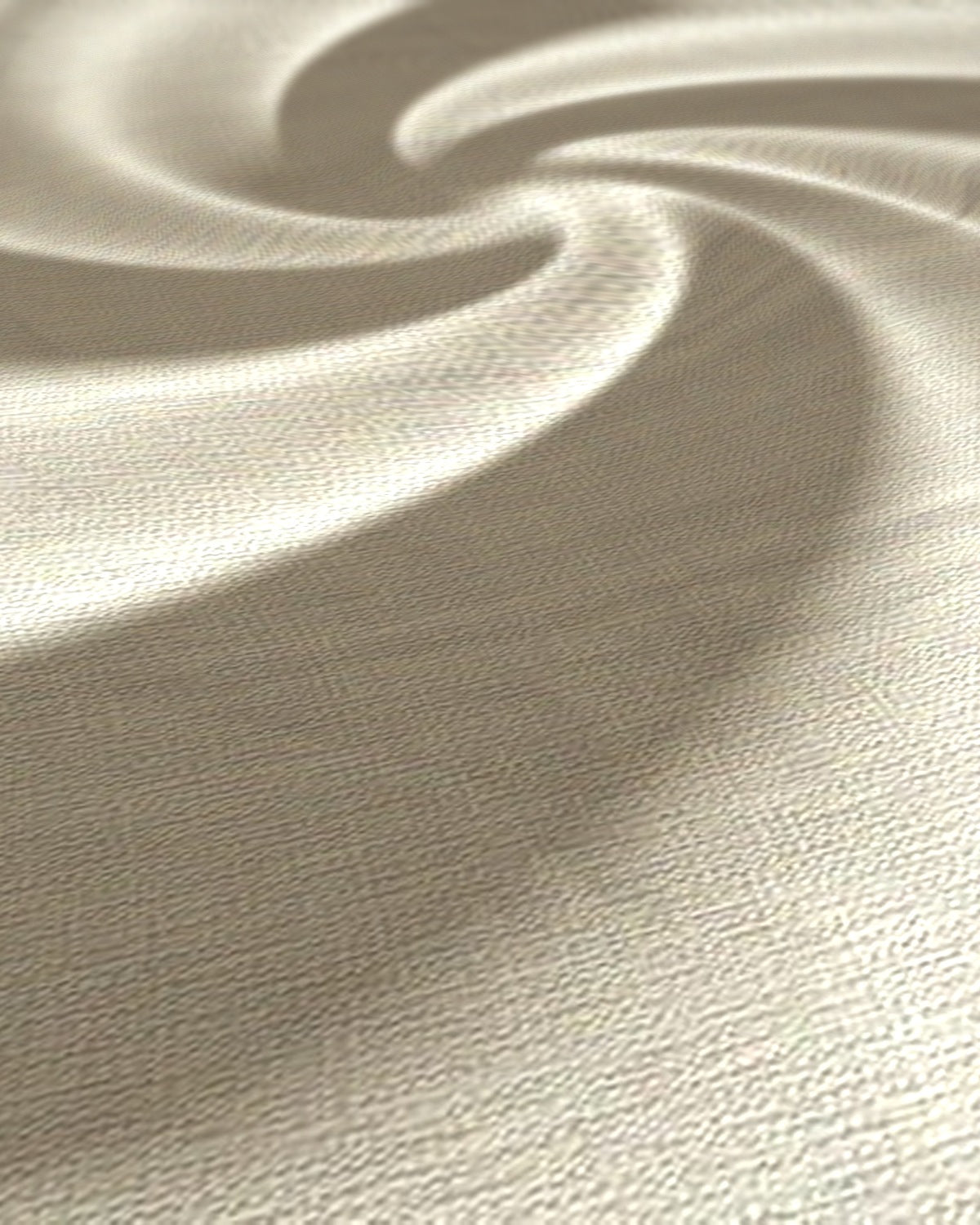 Cotton Shirting Fabric Beige - weave close-up with draped swirl