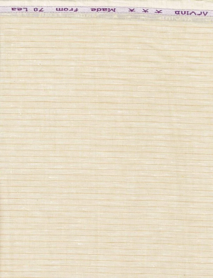 Arvind Tresca Linen Yellow Striped Shirting Fabric