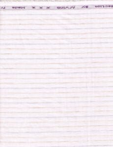 Arvind White Striped Shirting Fabric