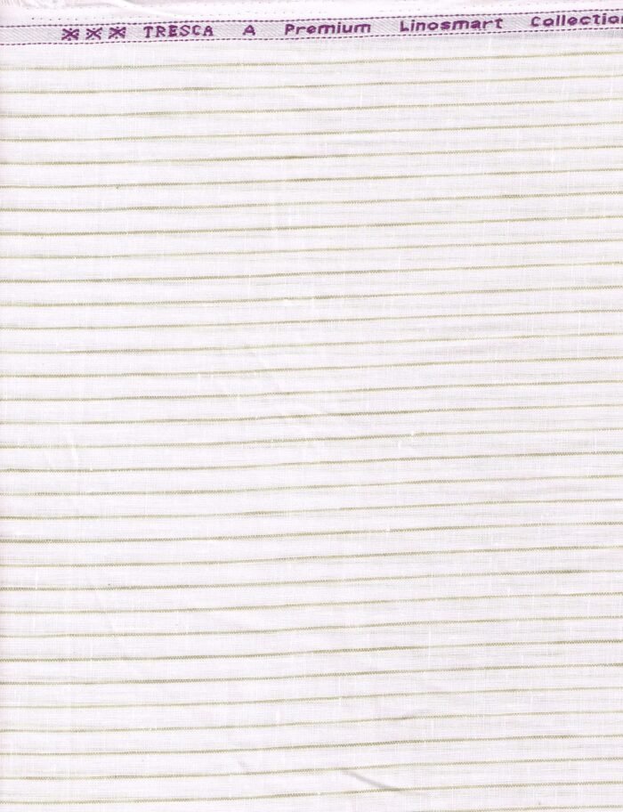 Arvind White Striped Shirting Fabric