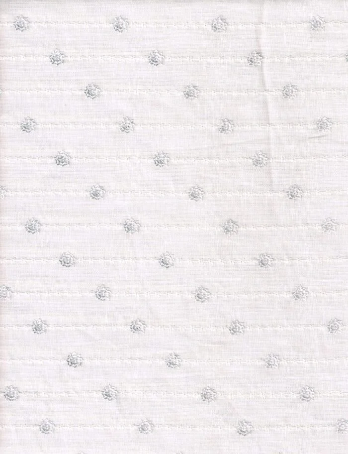 Pee Gee Jacquard White Shirting Fabric