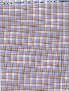 Arvind Blue & Brown Checks shirting Fabric
