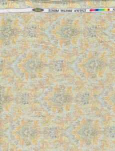 Pee Gee Yellow Digital Printed Linen Shirting Fabric