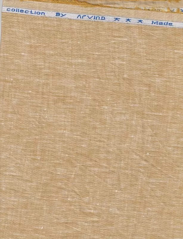 Pure Linen shirting 80 Lea by Arvind - Orange Gold