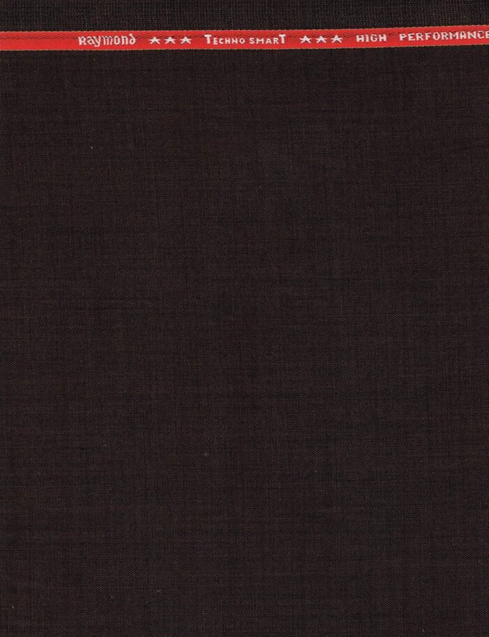 Raymond Technosmart Polywool Jet Black Suiting Fabric