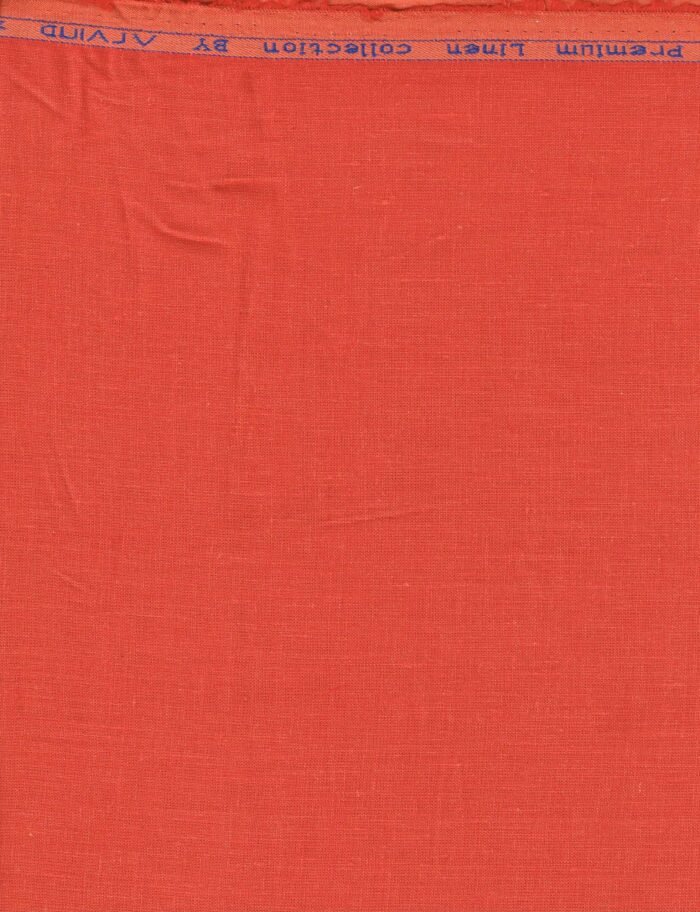 Arvind Reef Orange Linen Shirting Fabric