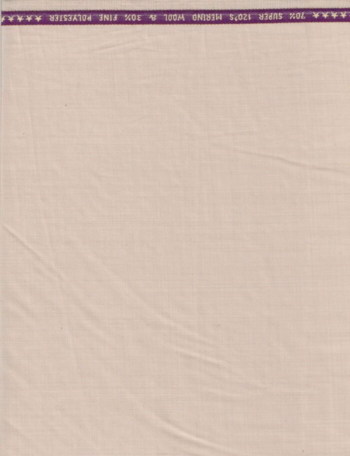 Super 70 Polywool suiting fabric from Raymond - Light beige color