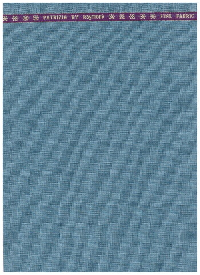 Blue Raymond Polywool Suiting Fabric