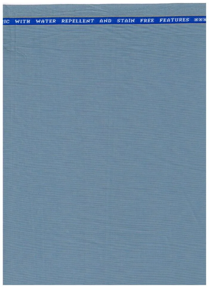 Blue Polywool Suiting Fabric